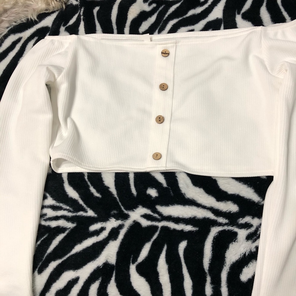 White off the shoulder top